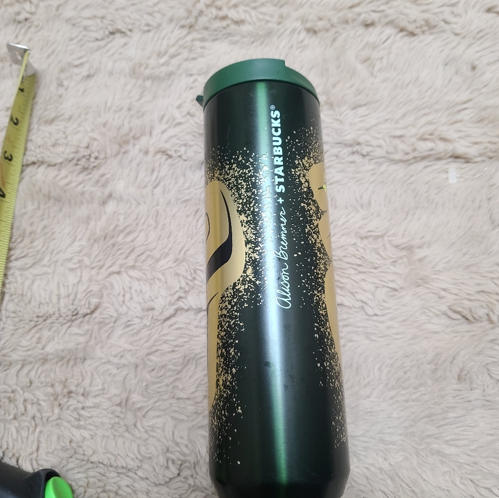 Alison Bremner X starbucks Green and Gold Insulated Tumbler, Alaska - Picture 4 of 8